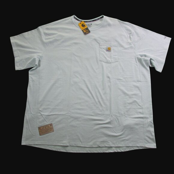 Carhartt Force Men's 4XL Relaxed Fit Midweight Short Sleeve Pocket T-Shirt Dew D - Picture 2 of 3